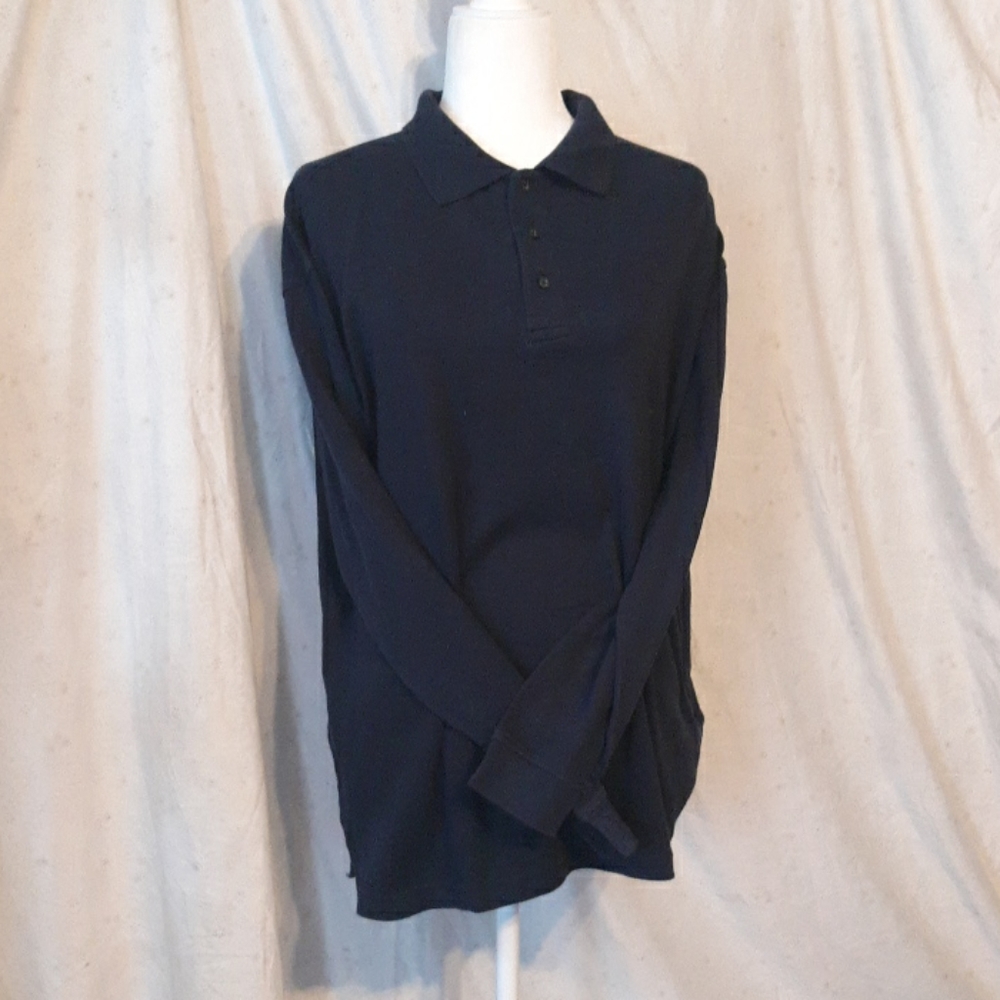 Architect long navy polo